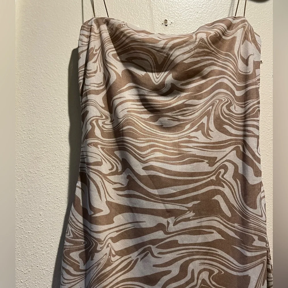 Meshki Brown Mini Dress - Picture 1 of 5
